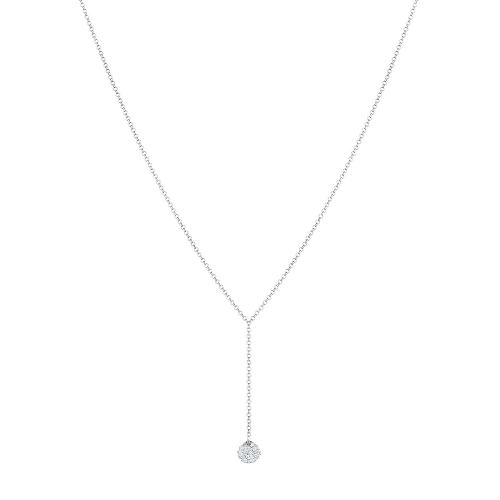 Elli Elli Collier Femmes Chaîne en Y Boule avec Cristaux en Argent Sterling 925 collier