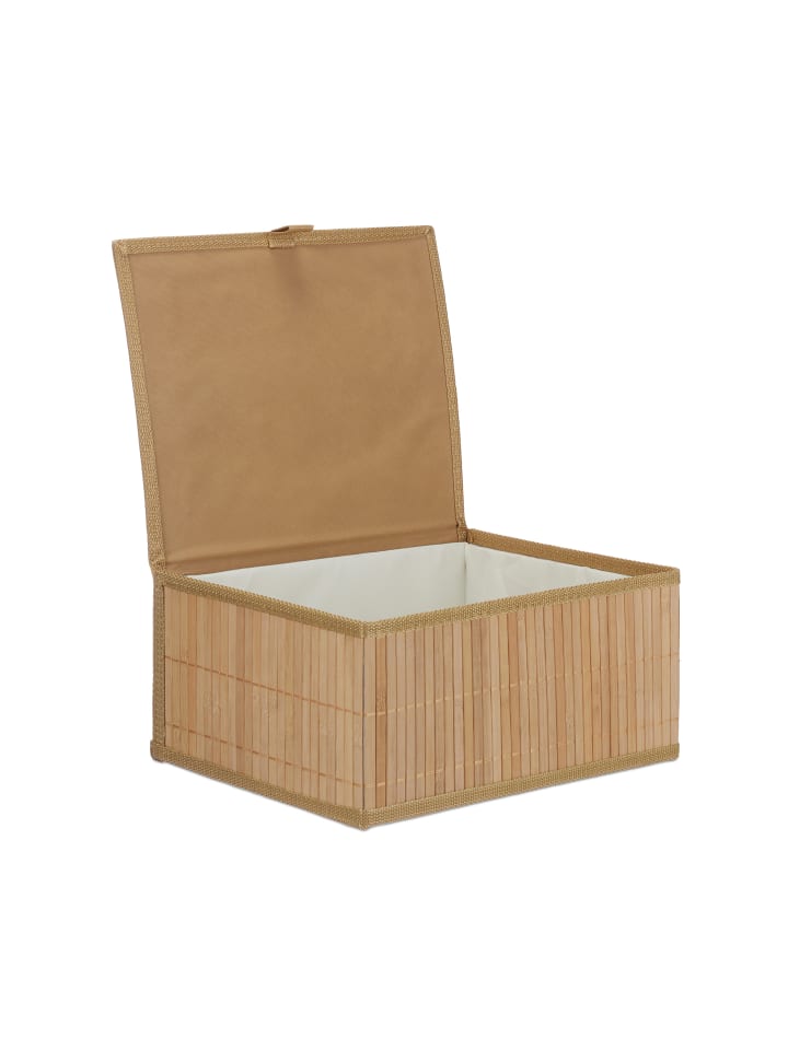 relaxdays 3-tlg. Aufbewahrungskorb Set in Natur günstig kaufen onesize