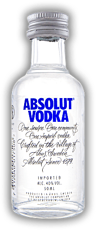 Absolut Blue Vodka 0,05 Liter Absolut Blue Vodka 0,05 Liter Ein großartiger Wodka. 0,05	 Liter - Vol 40%