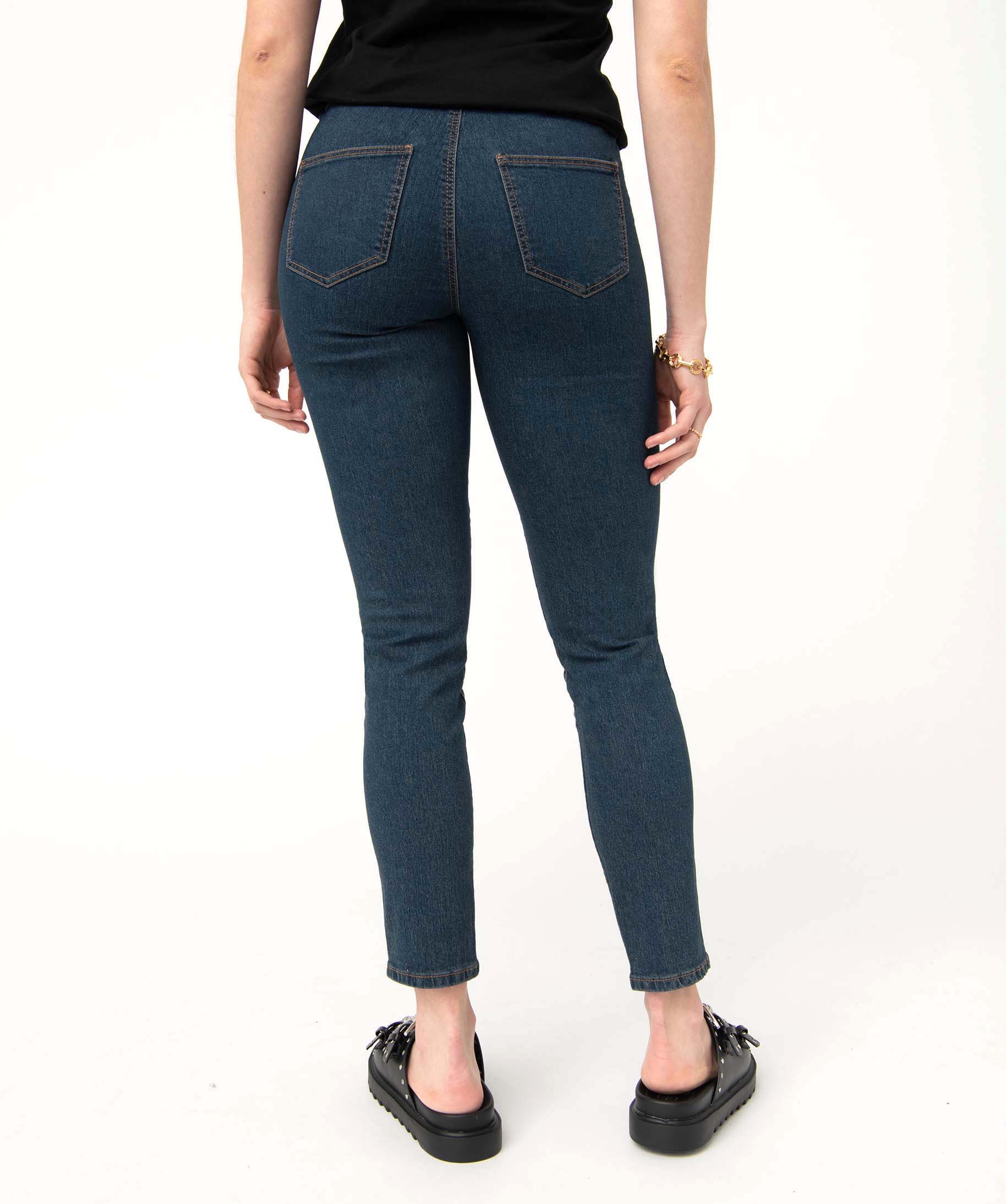Jegging femme avec large ceinture élastique brut | GEMO