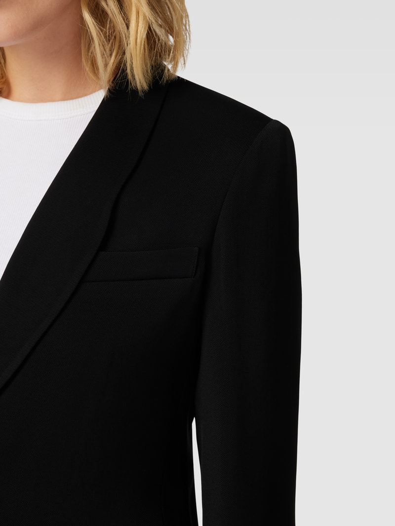 Blazer mit Reverskragen in schwarz