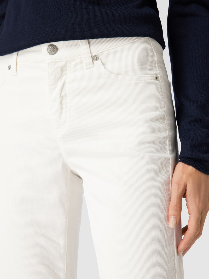 Cordhose im 5-Pocket-Design Modell 'PARIS' in offwhite
