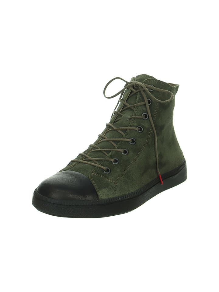 Think! Leder-Boots in Khaki günstig kaufen