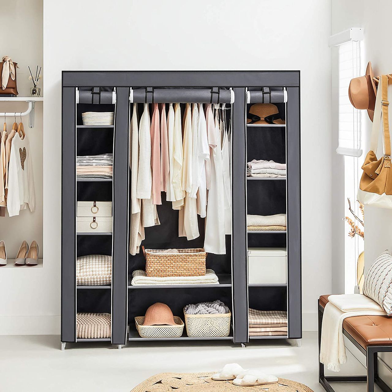 Songmics Kleiderschrank, 150 x 45 x 175 cm