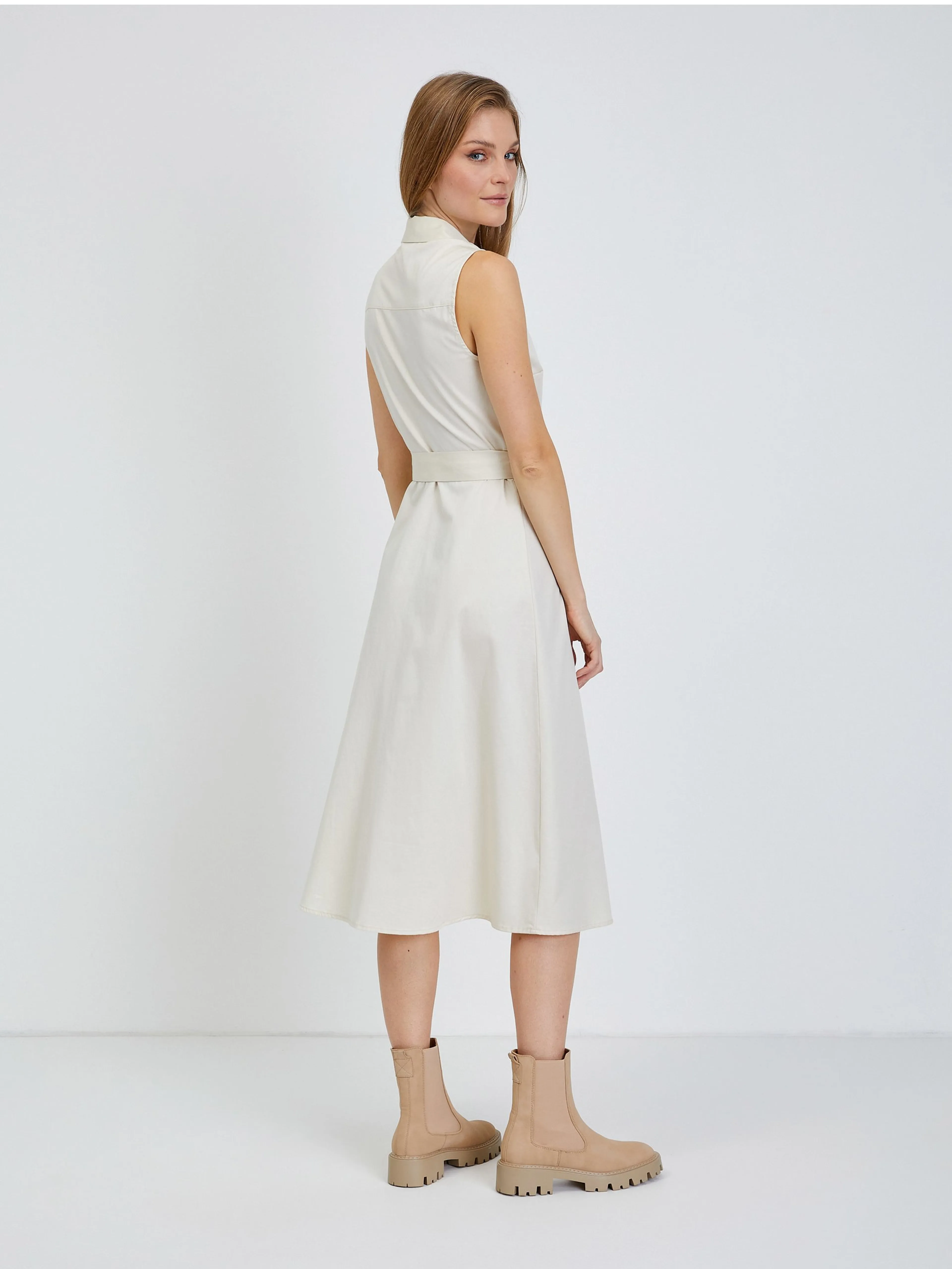 Beigefarbenes Damen Hemdkleid ORSAY