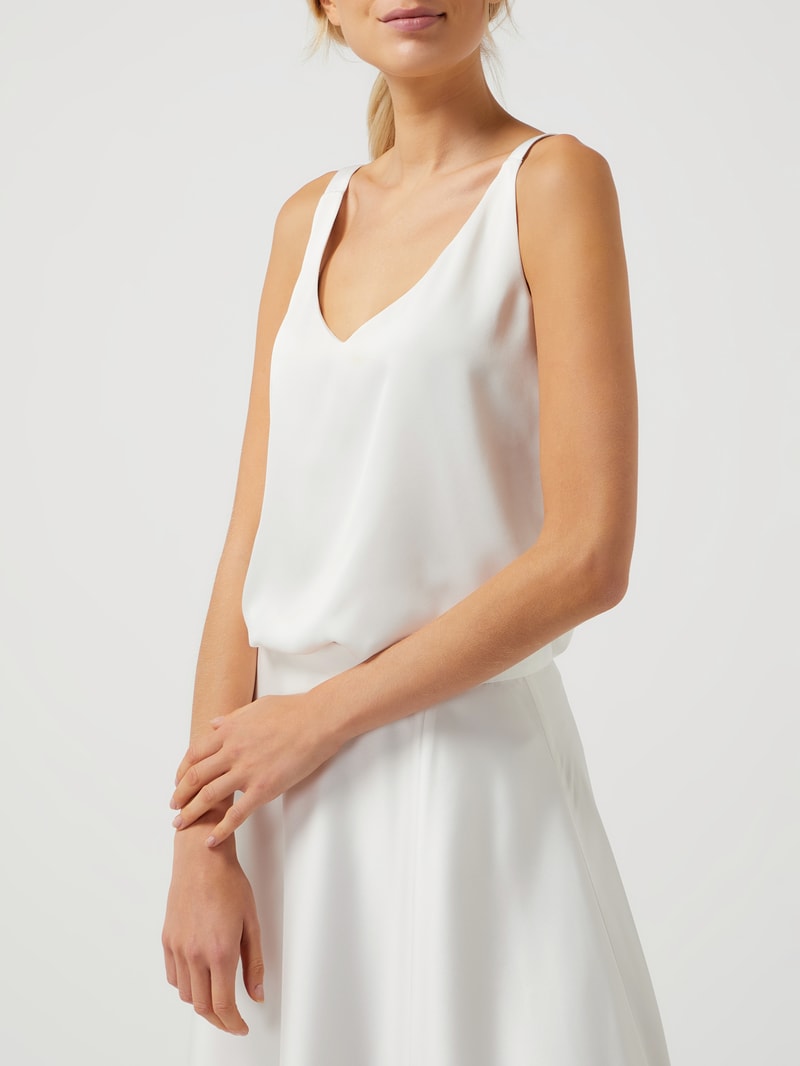 Braut-Top mit V-Ausschnitt in offwhite
