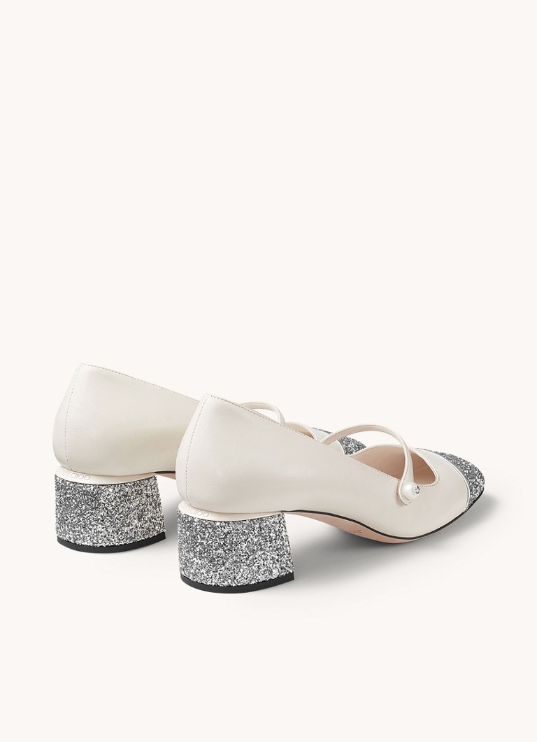 Décolleté Jimmy Choo Elisa 45 in pelle di agnello con dettagli glitterati