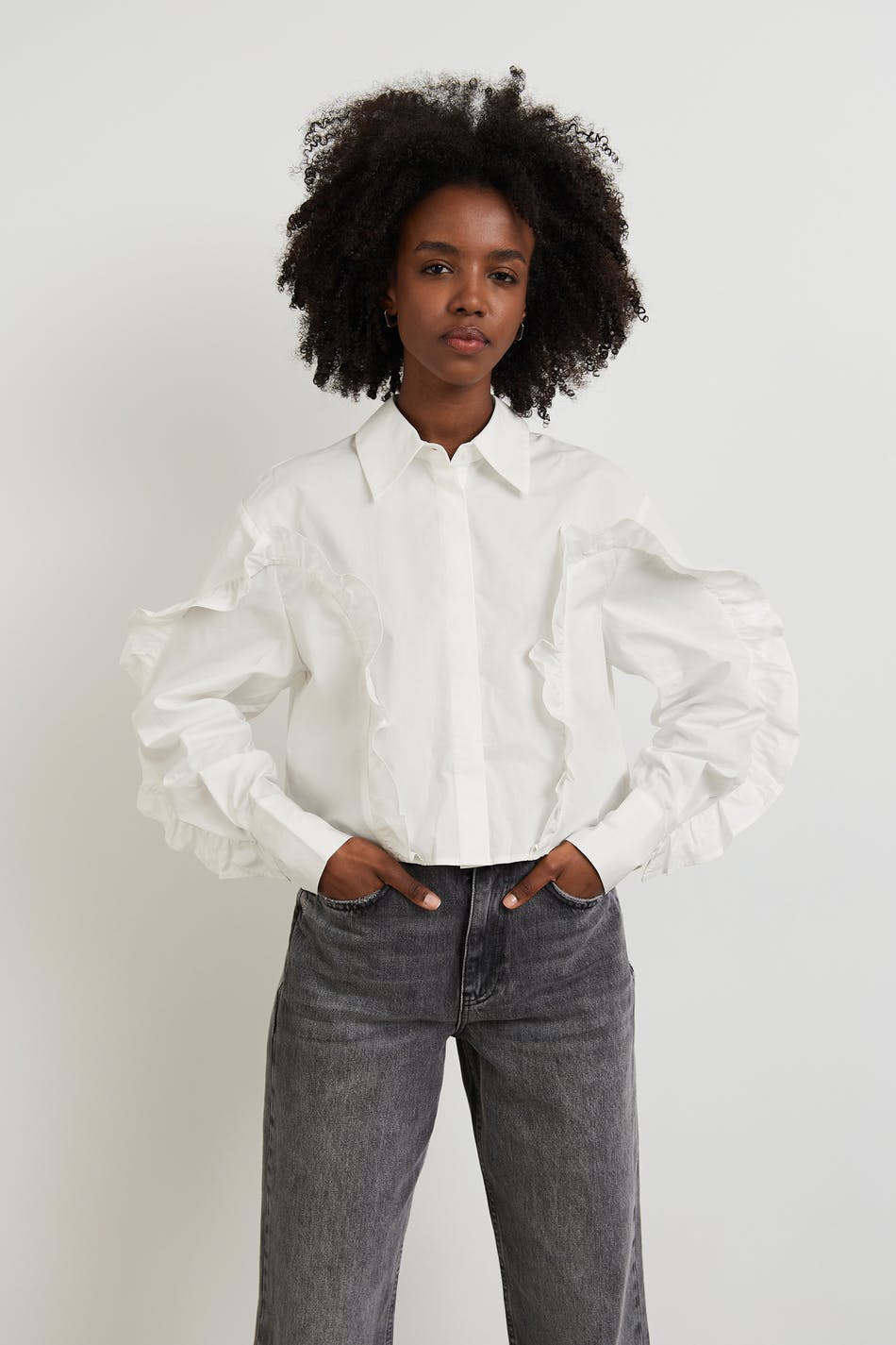 Asli cropped shirt