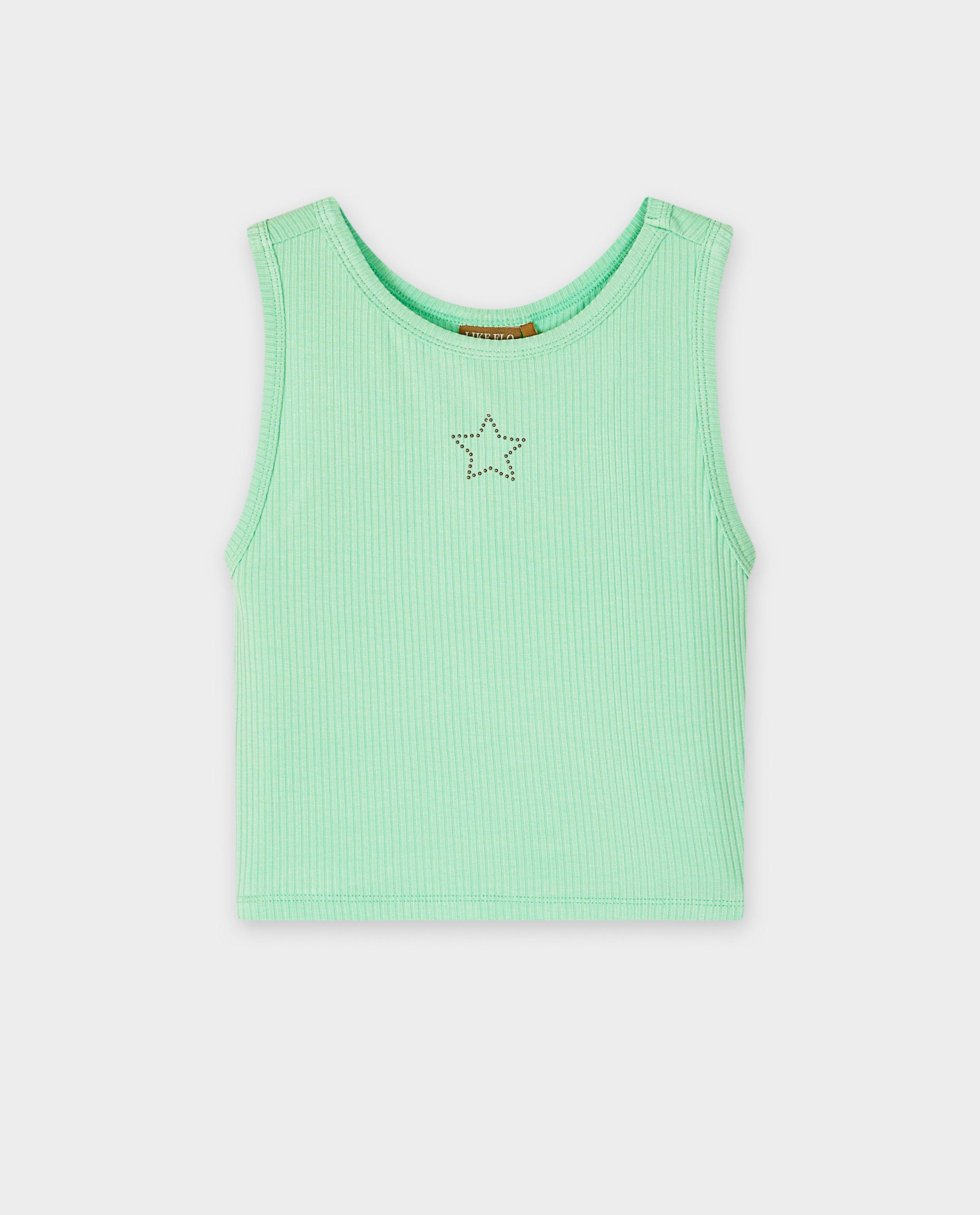 Top Likeflo cu nervuri fine verde deschis