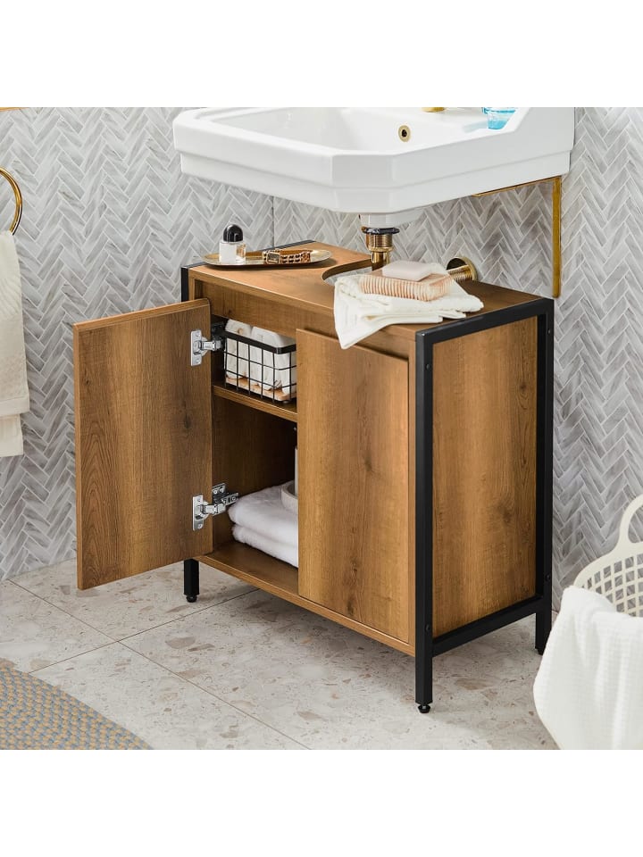 SoBuy Waschbeckenunterschrank in Braun - (B)60 x (H)60 x (T)30cm günstig kaufen onesize