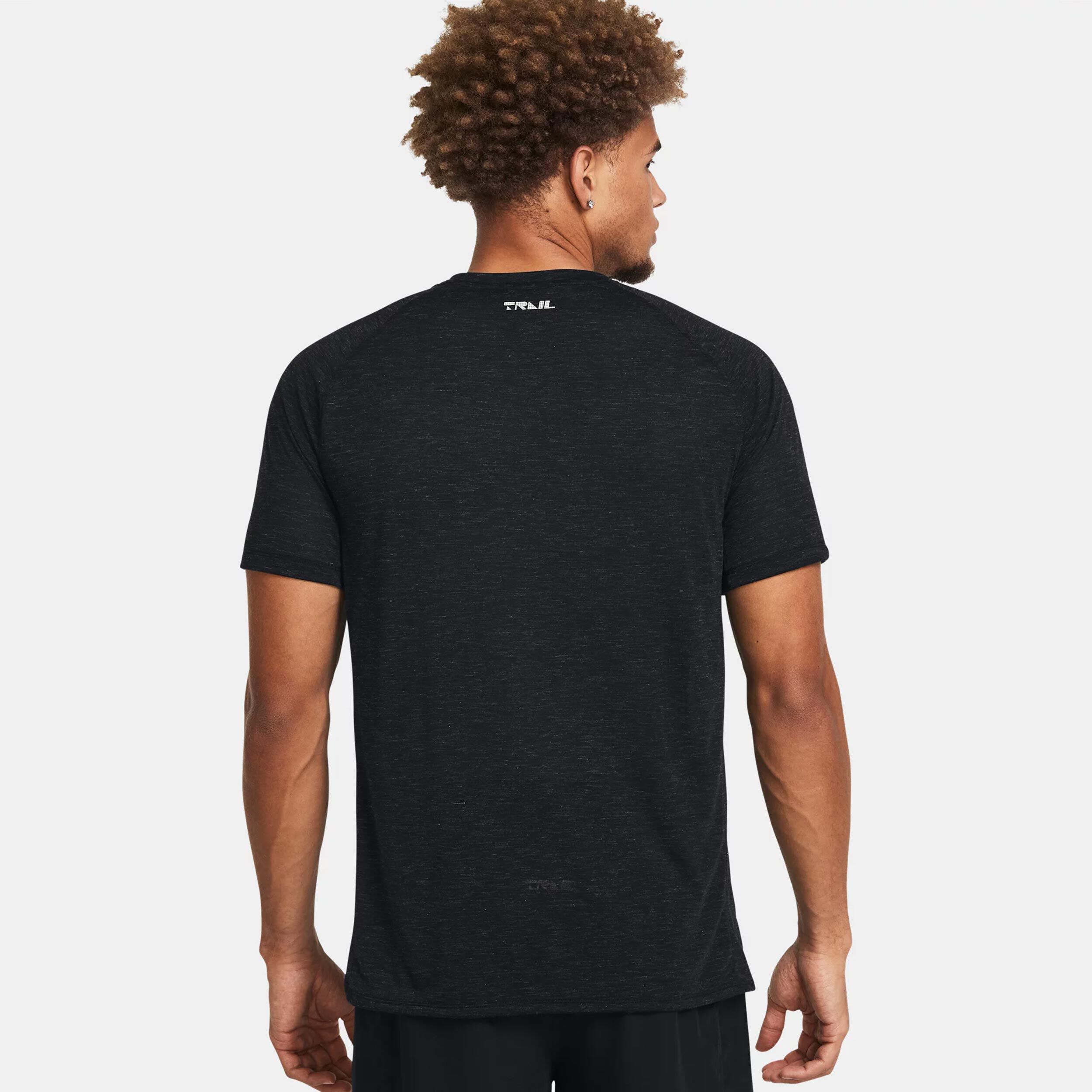 Run Trail Laufshirt Herren - Schwarz