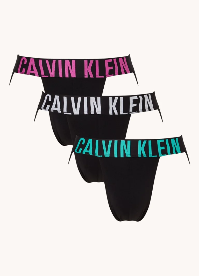 Lot de 3 slips Calvin Klein Intense Power avec bande logotée