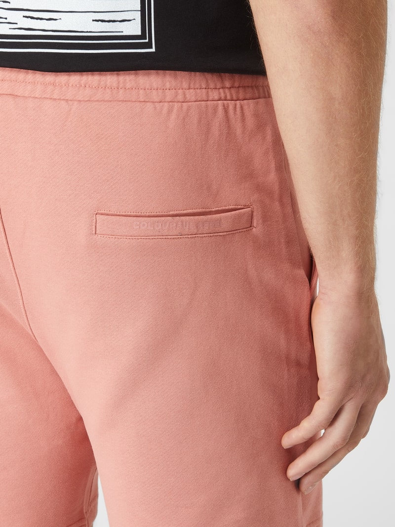 Sweatshorts aus Bio-Baumwolle in dunkel orange