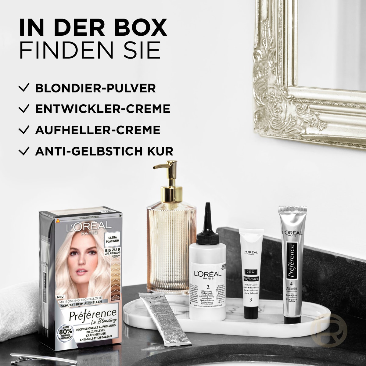 Haare Aufheller 9L Ultra Platinum, 1 St
