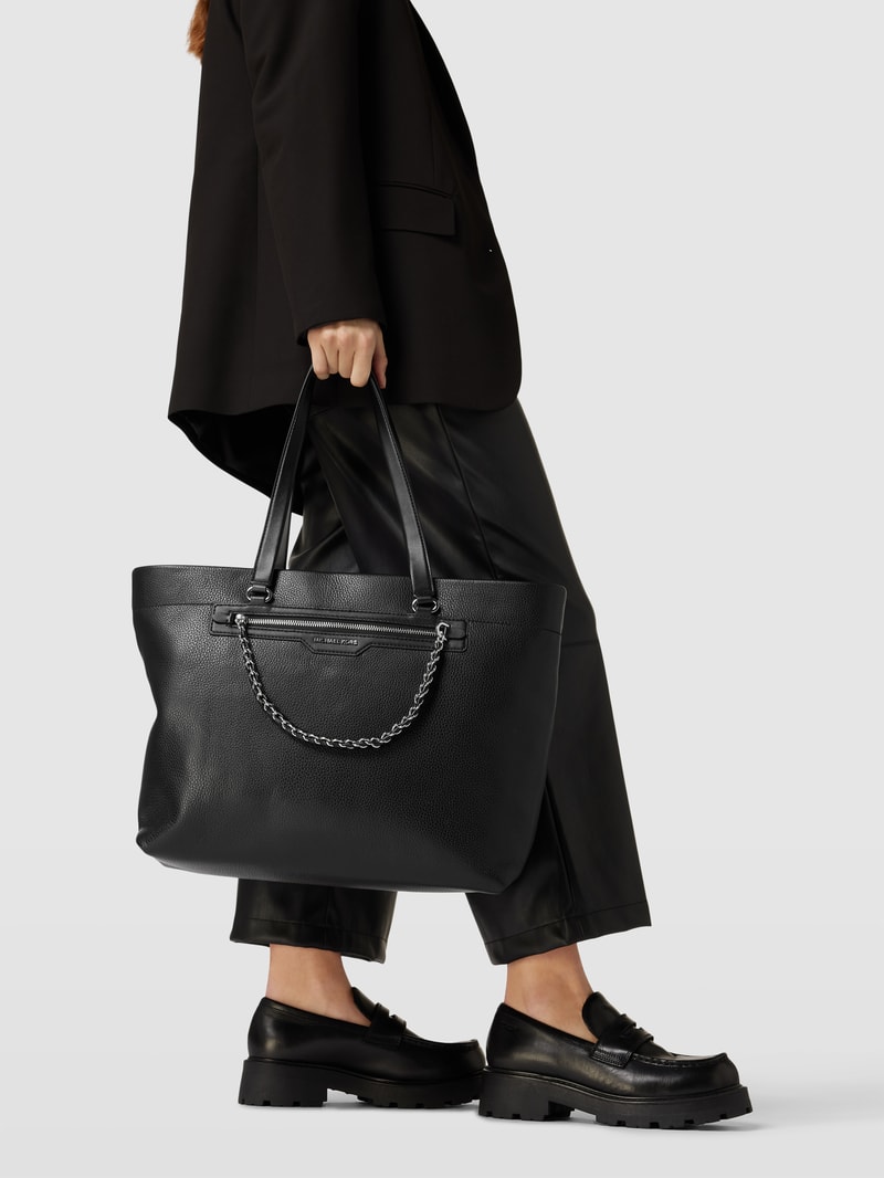 Tote Bag in Leder-Optik Modell 'ELLIOT' in schwarz