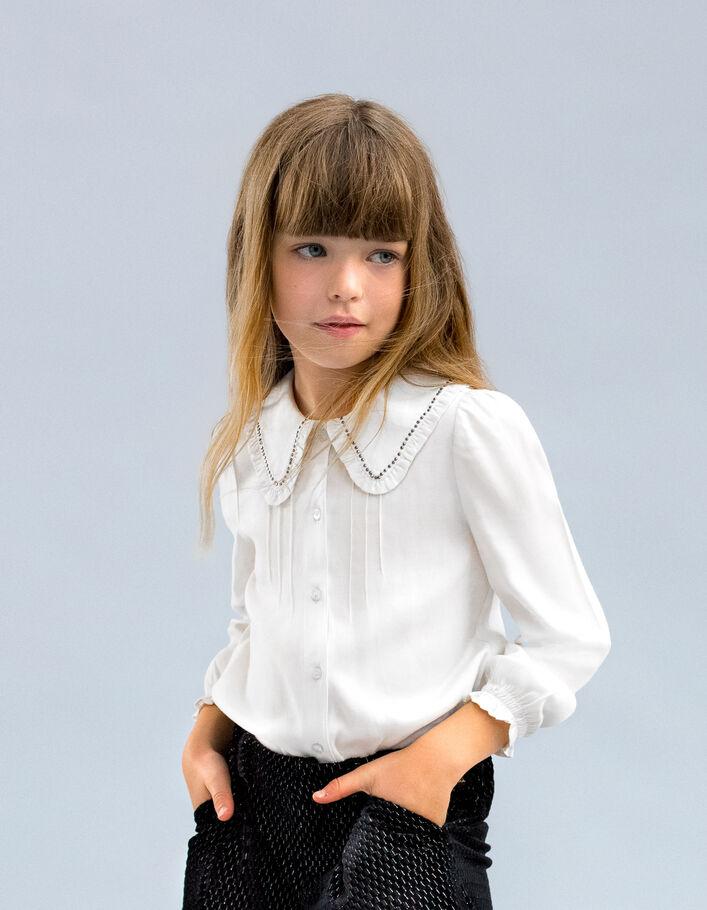 Chemise blanche LENZING™ ECOVERO™ col clouté fille