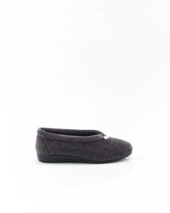 Ballerines d'intérieur velours finement côtelé