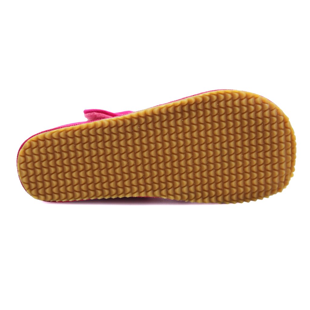 Beda Dunkelrosa mit Glitzer Canvas Hausschuhe (BF-060010 / W)
