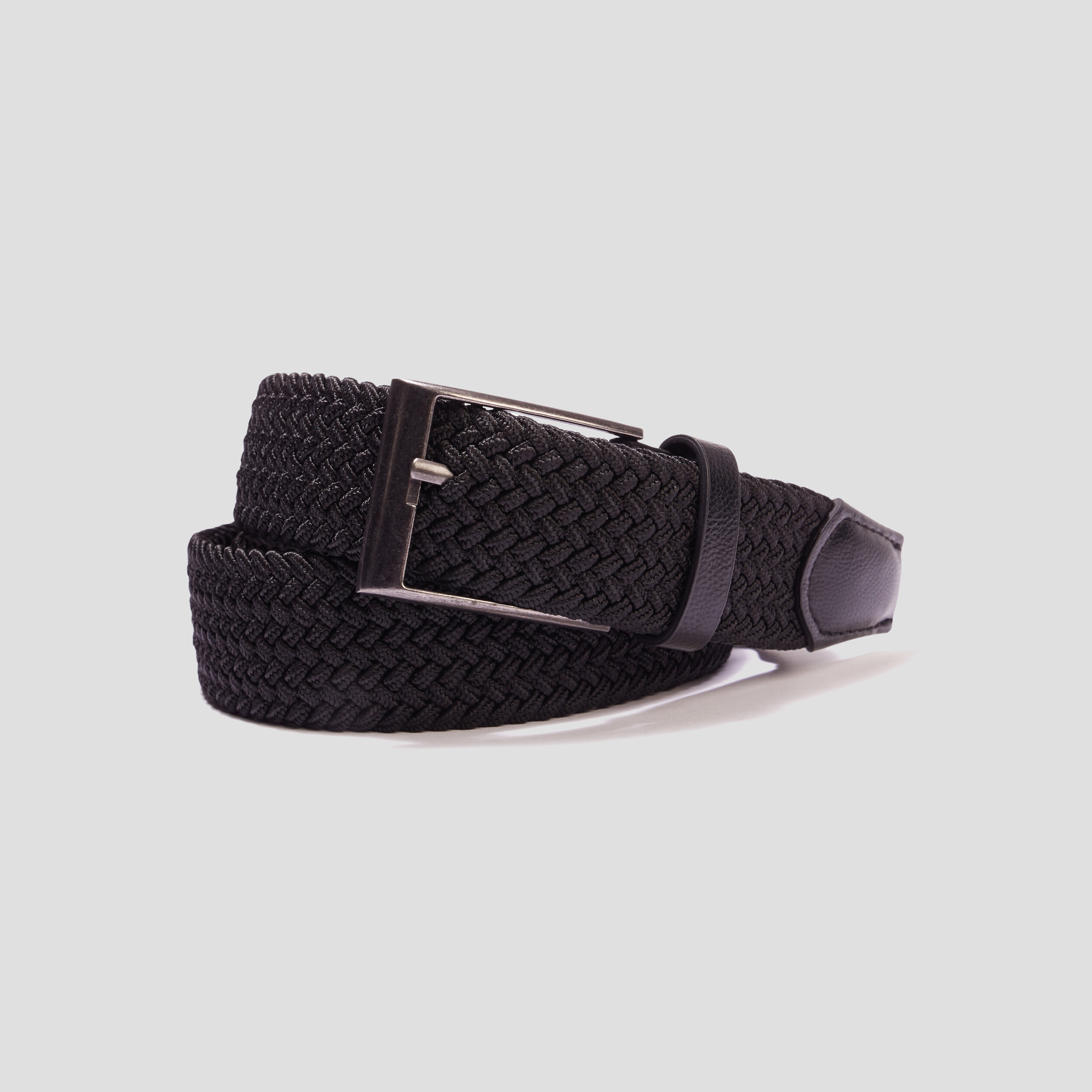 Ceinture tressée noir homme | La Halle
