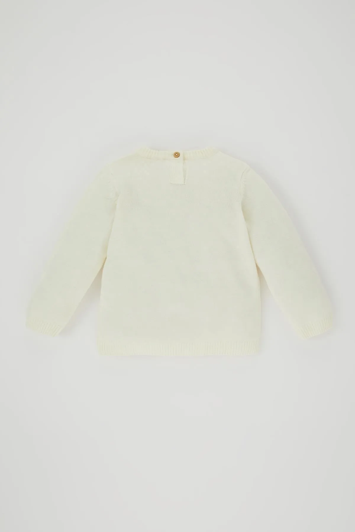 DeFacto  Baby-Mädchen-Pullover mit normaler Passform und Rundhalsausschnitt