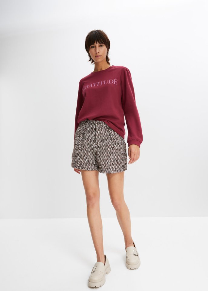 Sweatshirt mit Puffärmel