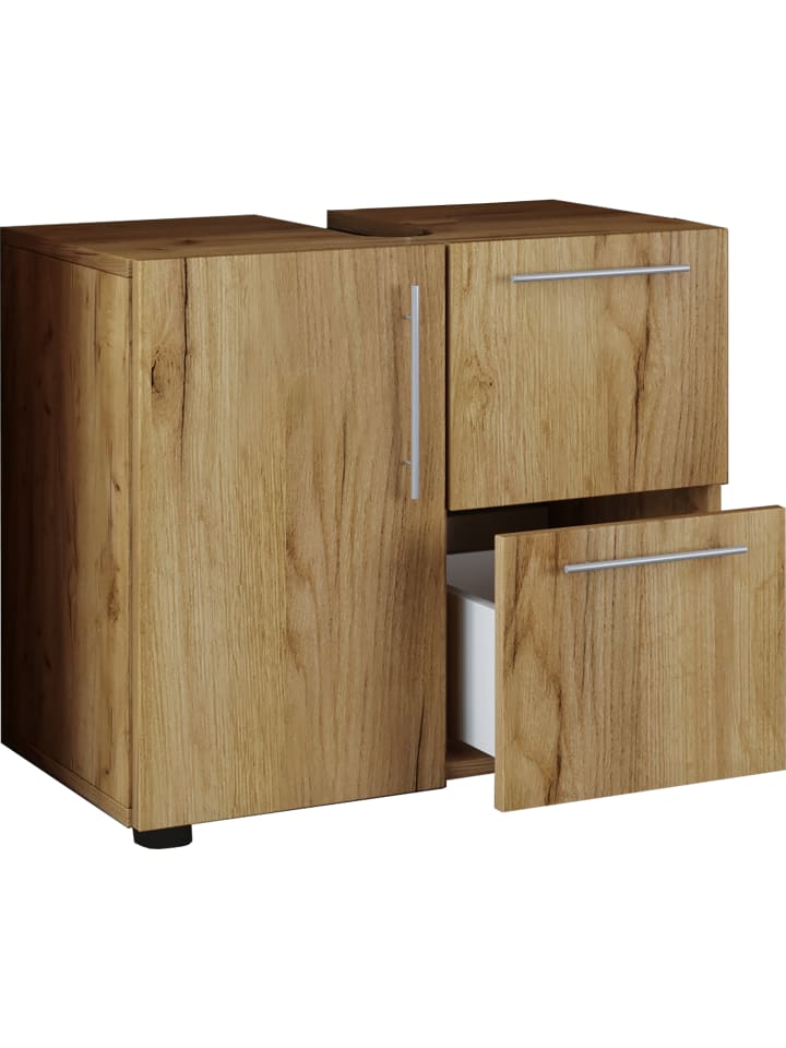 VCM  Holz Badmöbel Badunterschrank Flandu Schublade in Honig-Eiche günstig kaufen onesize