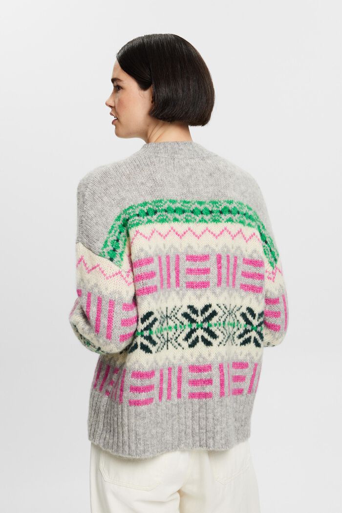 Jacquardpullover mit Rundhalsausschnitt