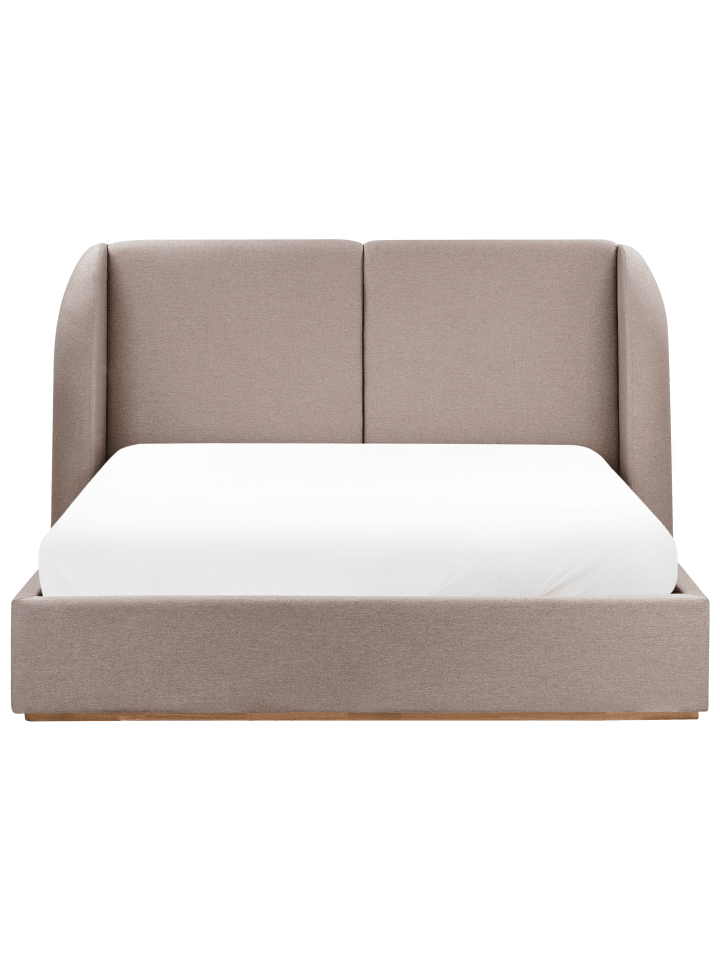 Beliani Doppelbett MONESTIER in Beige - (W) 204 x (H) 115 x (L) 220 cm günstig kaufen onesize