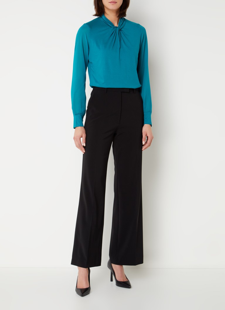 Hobbs Ashley jersey top with knotted detail