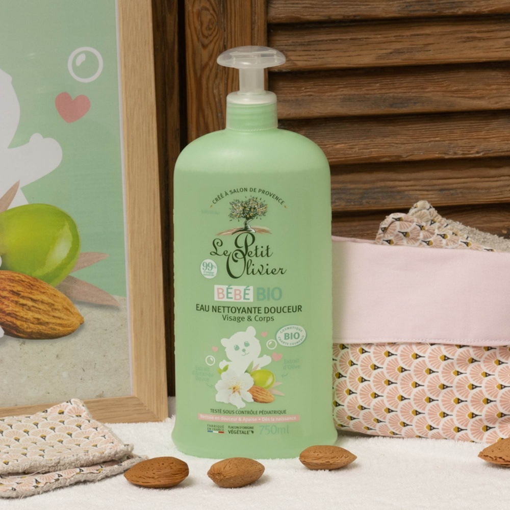 le petit olivier Eau Nettoyante Douceur Visage & Corps Bébé Certifiée BIO Eau Nettoyante - Bébé Bio