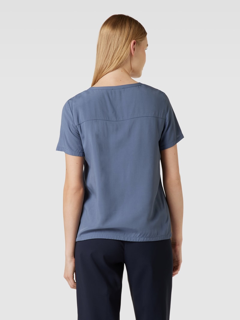 Blusenshirt mit V-Ausschnitt in graphit