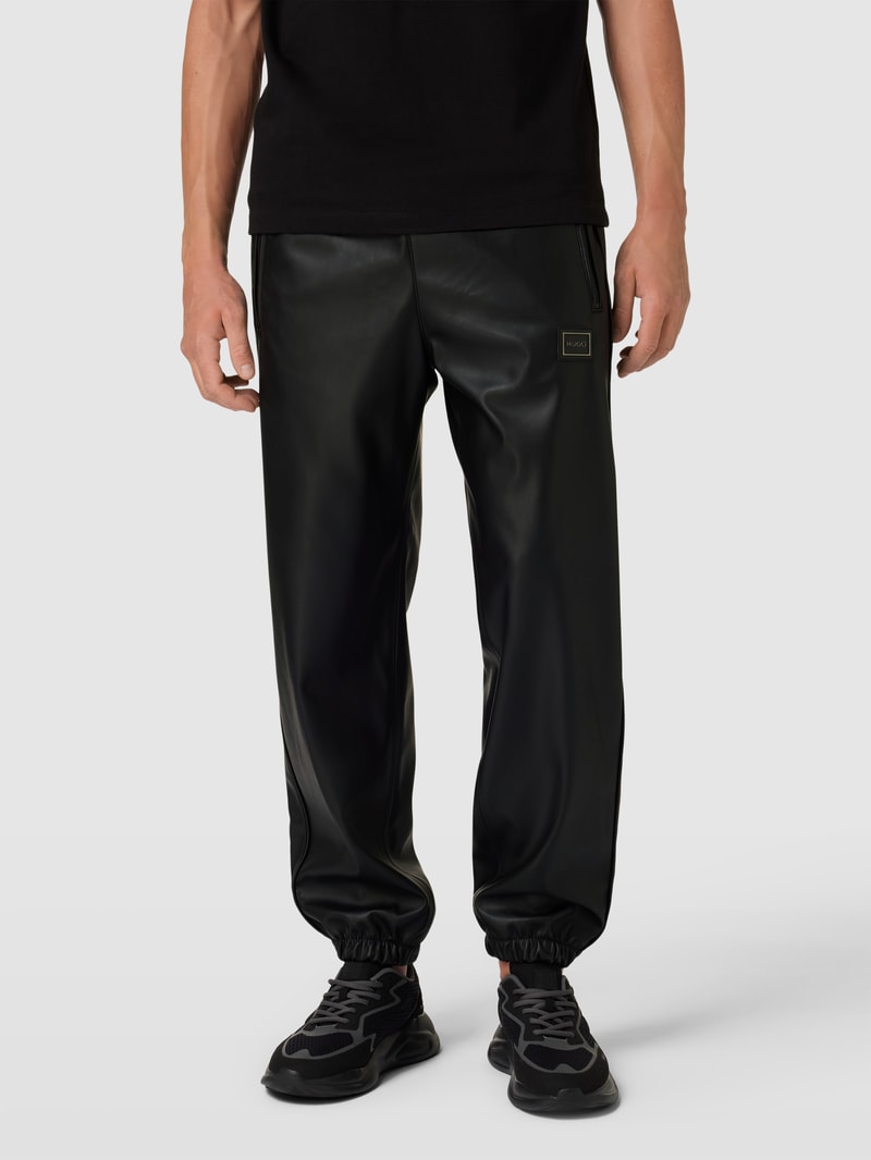 Hose in Leder-Optik Modell 'Gabe' in schwarz