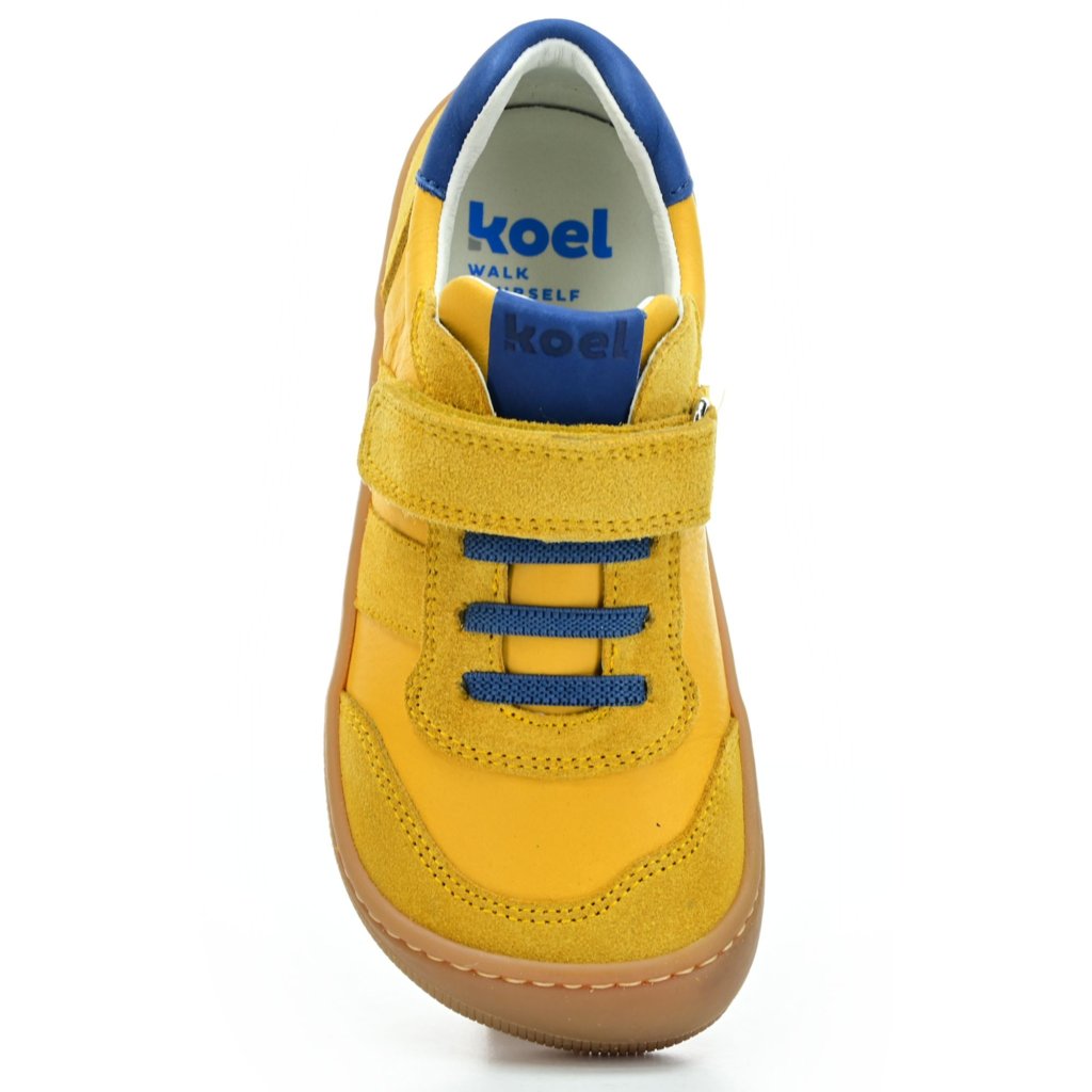 Koel4kids Dylan Suede Yellow Barfußsneakers aus Leder 07M045.101-700