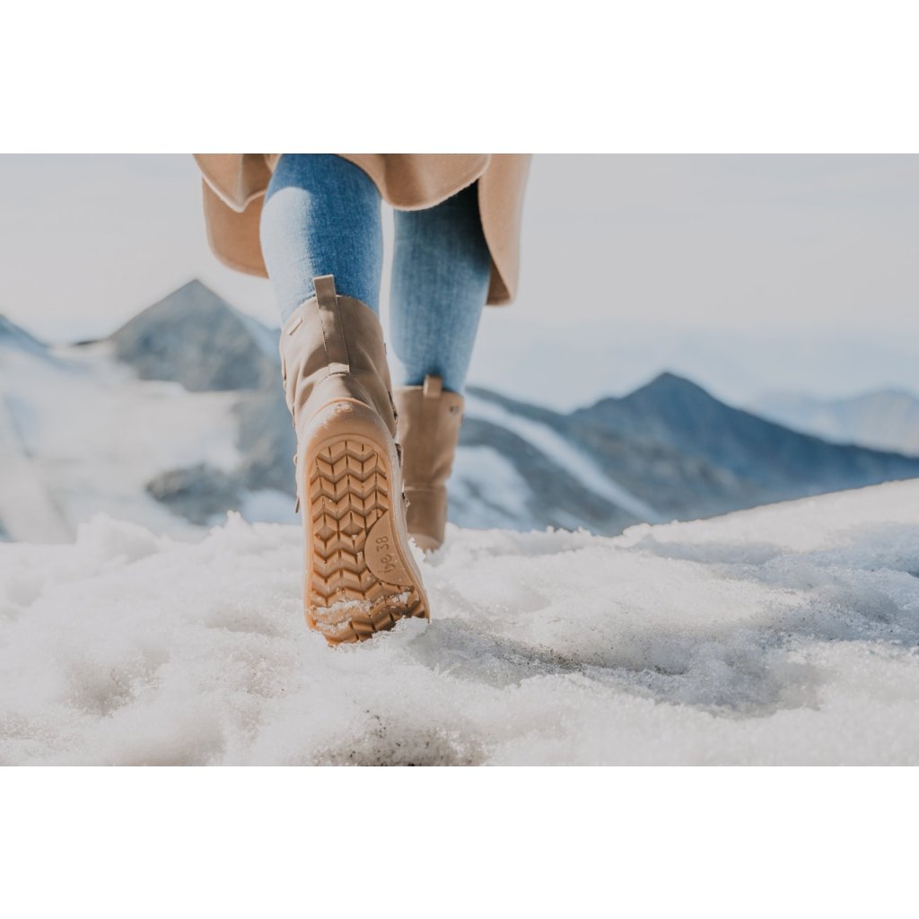 Be Lenka Snowfox Woman Champagne Brown Barfuß-Schneestiefel