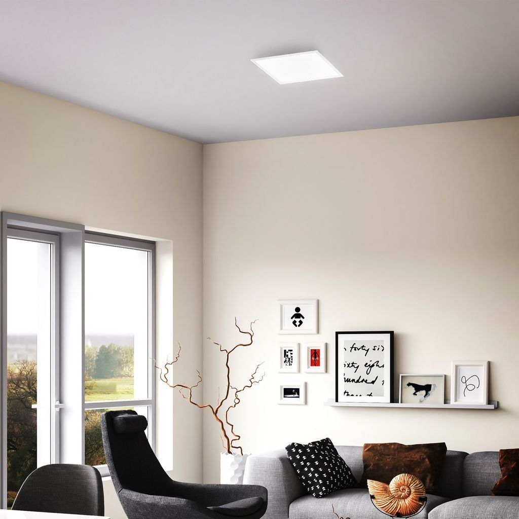 B.K.Licht Deckenleuchte LED Panel Decke eckig Ultra-Flach 29x29 cm Büro Weiß - BKL1325, LED fest integriert, Neutralweiß, 4000K moderne Deckenlampe 12W 1300lm Küche Wohnzimmer
