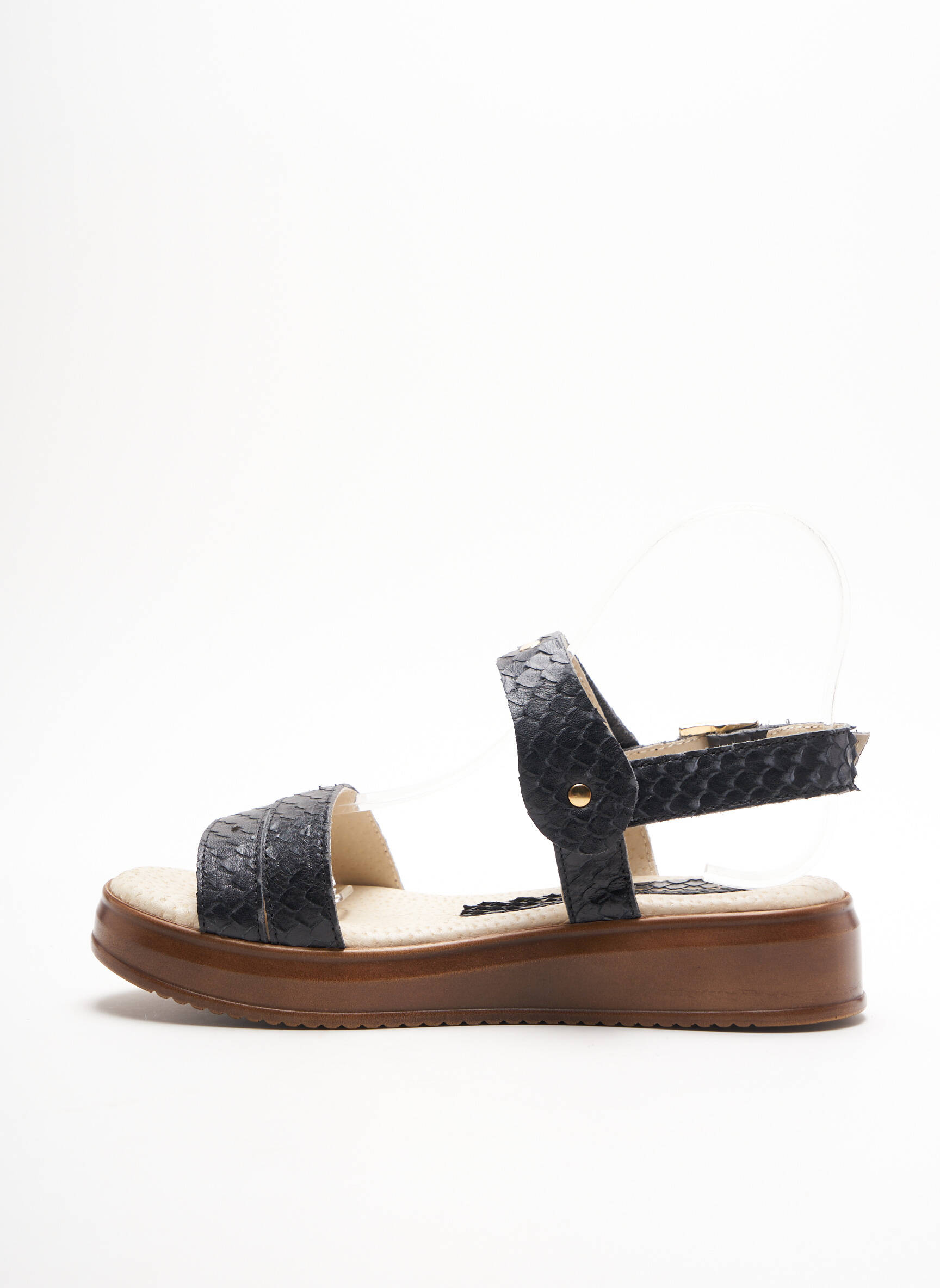 Brodequins Sandales Nu Pieds Femme couleur bleu