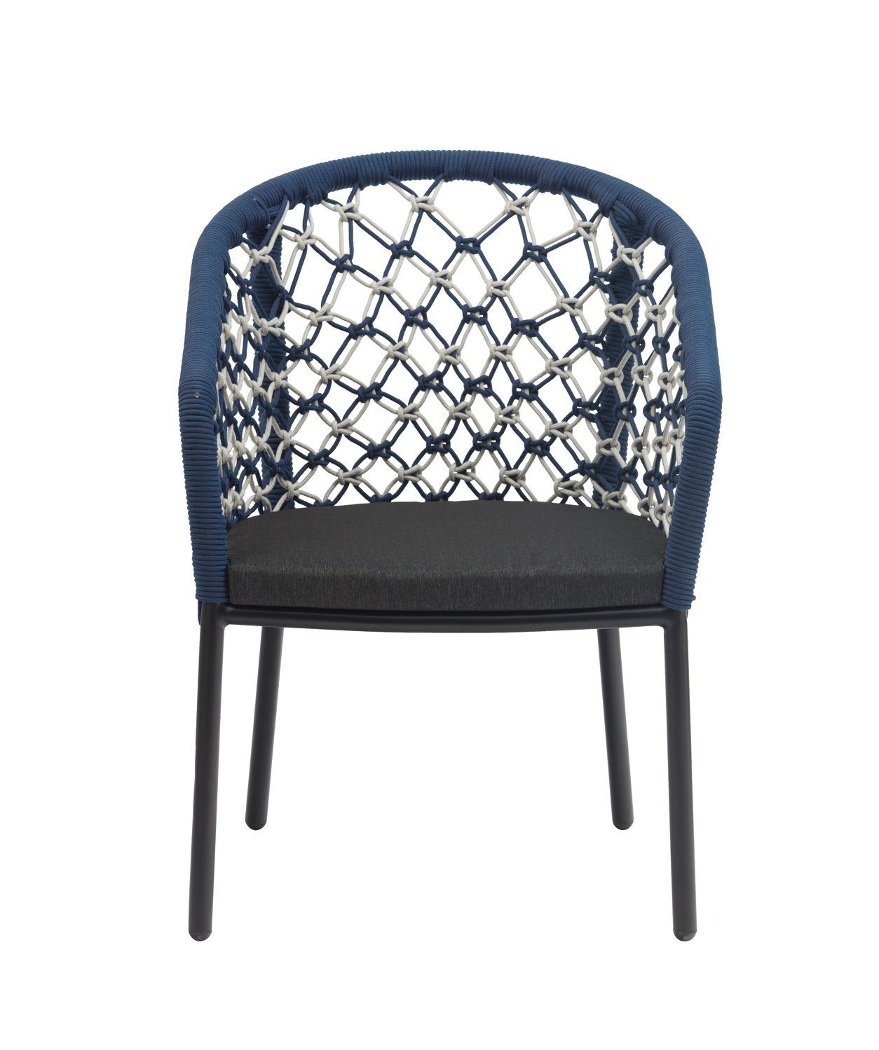 Konway Stapelstuhl MARBELLA (4 St), 4x KONWAY® MARBELLA Alu Gastro Sessel BLAU / Weiß Stapelstuhl