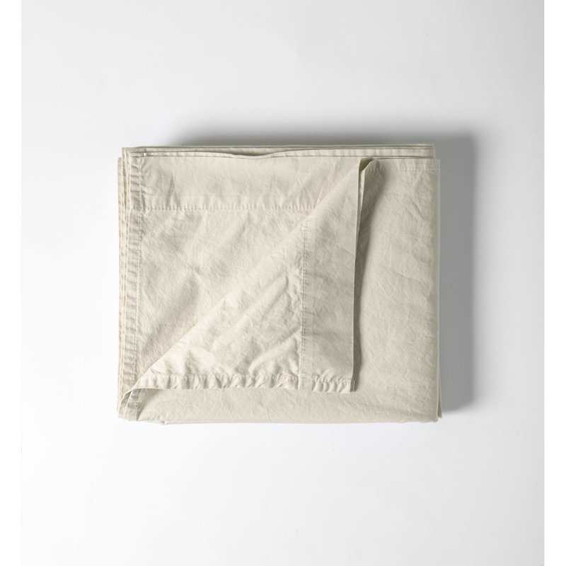 Drap plat 1 personne en Percale de Coton Bio lavé 180 x 290 cm