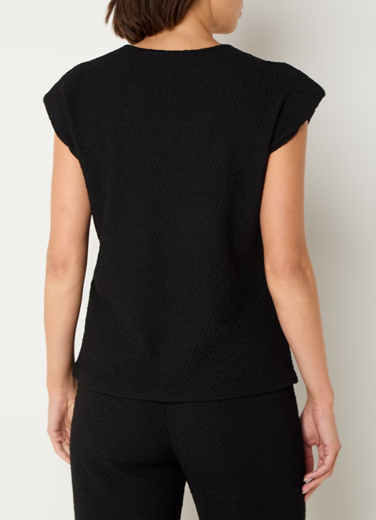 Textured Taifun Top with V-neck