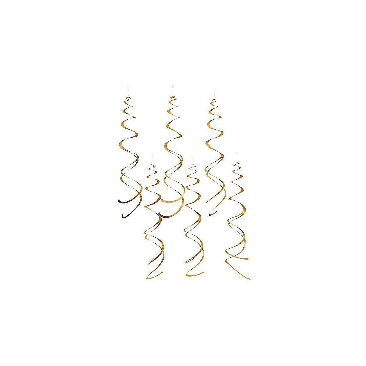 Spiral Luftschlangen, Gold Matt