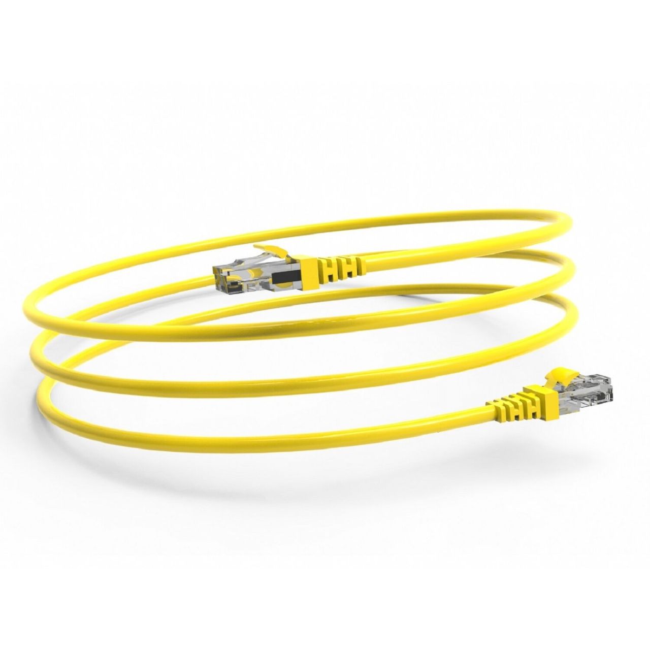 Inca ICAT6-02TS RJ45 Cat6 UTP Ethernetkabel LAN-Kabel Gelb 2 Meter