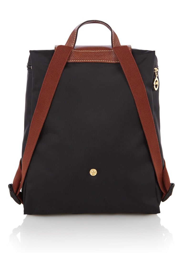 Rucsac Longchamp Le Pliage Original cu detalii din piele