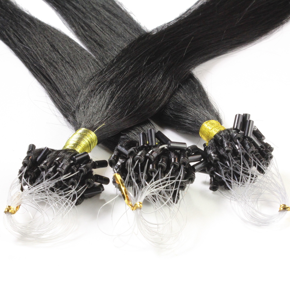 hair2heart Extensions à froid cheveux naturels #1 Noir 1g extensions