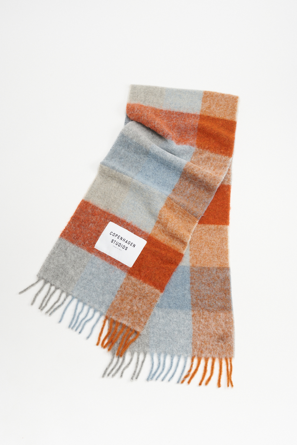 CPH SHAWL 2 wool mix blue/orange