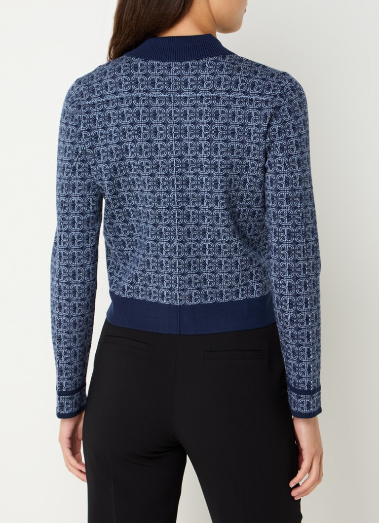 Kardigan z cienkiej dzianiny Claudie Pierlot z nadrukowanym logo