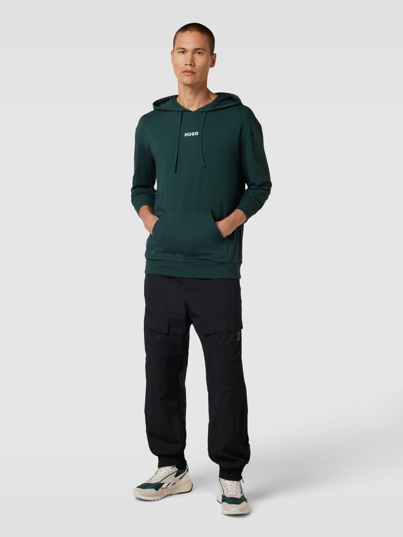 Hoodie mit Label-Print in bottle