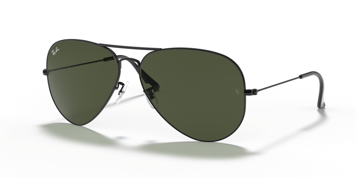 AVIATOR LARGE METAL II - Negru Lucios Verde