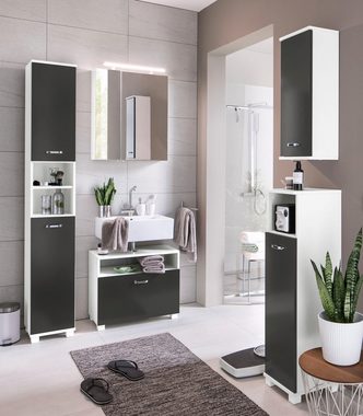 Schildmeyer Badmöbel-Set Colli, (Set, 3-St), aus Hochschrank, Waschbeckenunterschrank und Hängeschrank