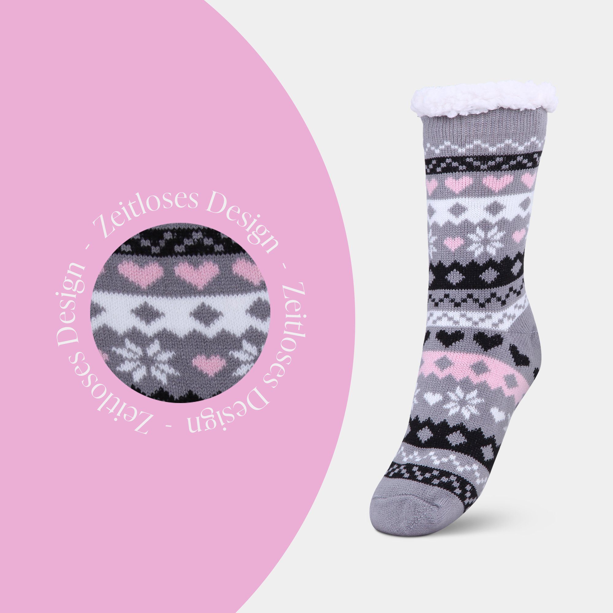 Bestlivings Kuschelsocken Haussocken 
