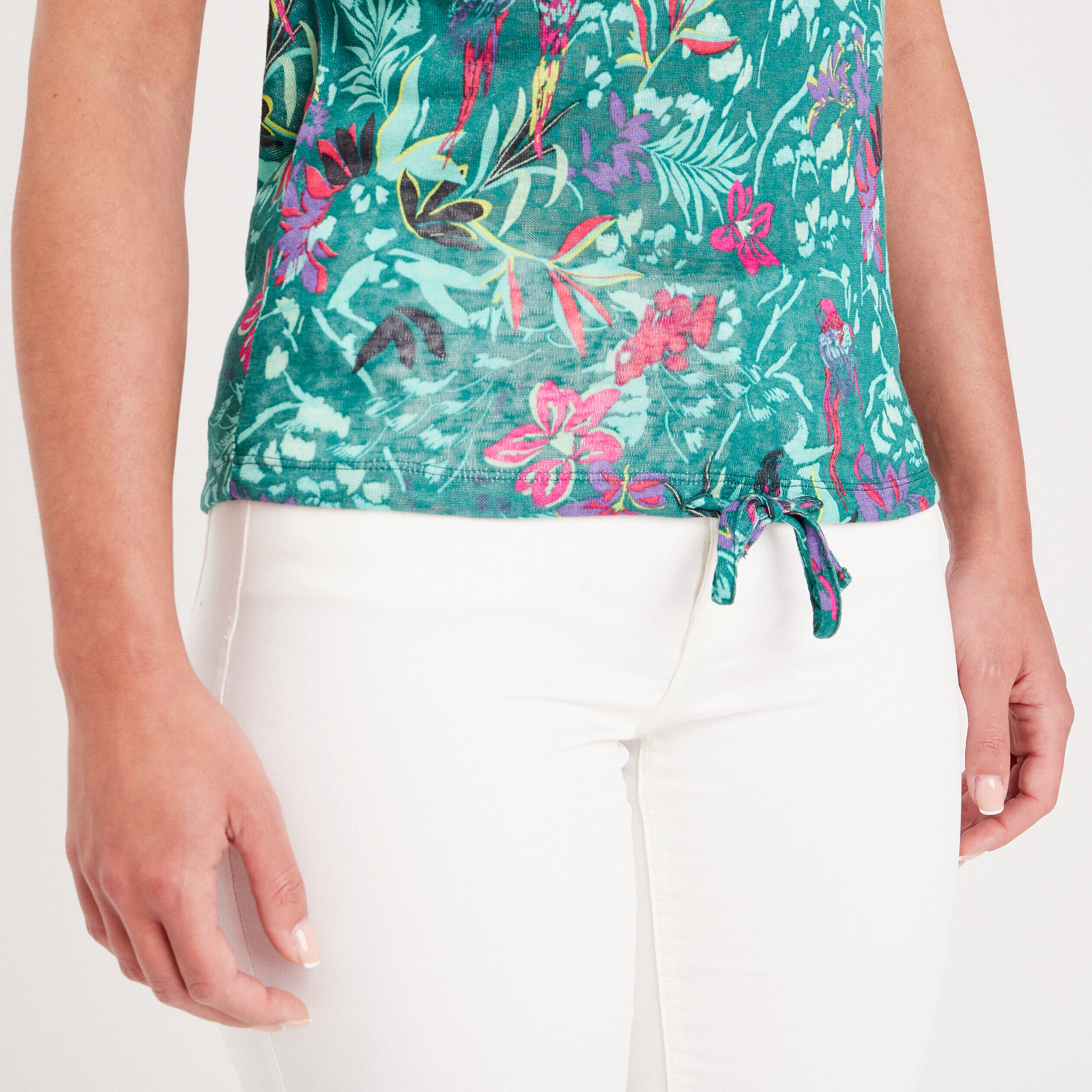 T-shirt manches courtes vert femme | Cache Cache